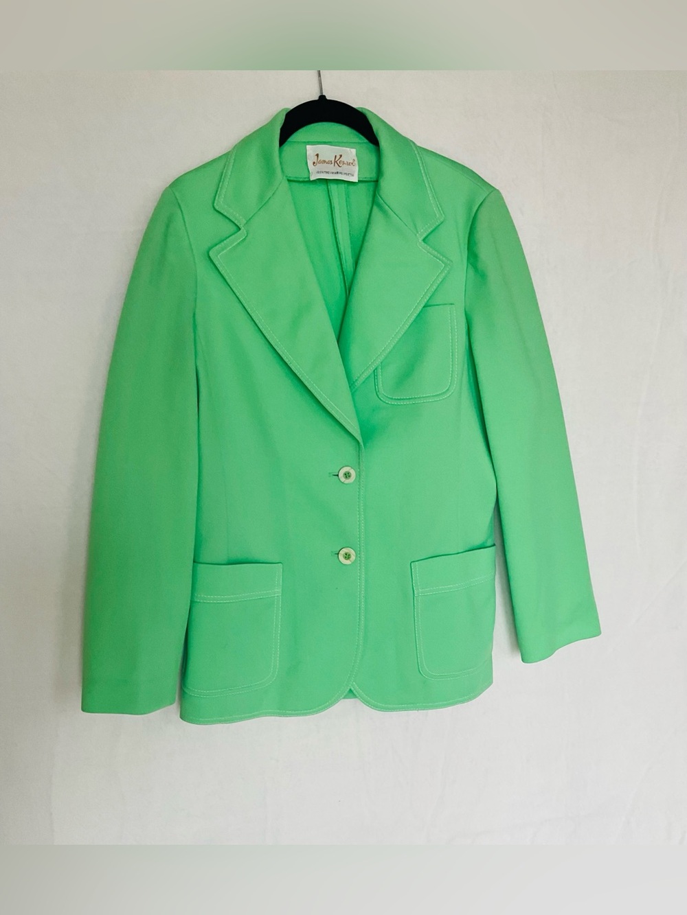 Bright Green Women's Blazer Jacket Sz 14 - Picture 7 of 11